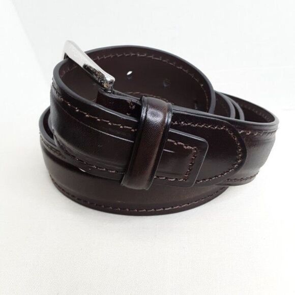 Cabela's Full Grain Cowhide Men's Brown Belt size 48 - Picture 10 of 12